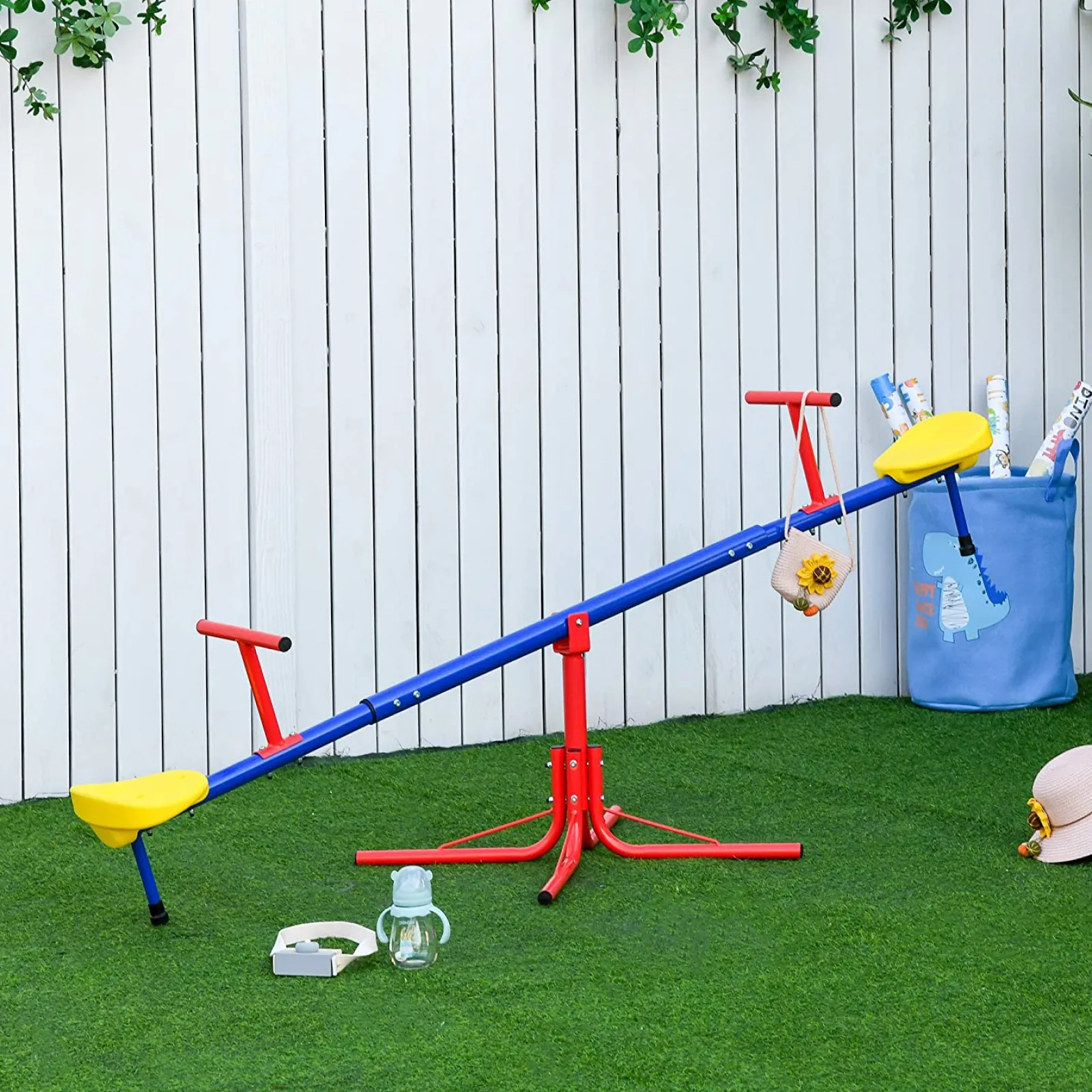 Little Helper Starke Und Robuste 360 ​​Grad Drehbare Metallwippe Für Kinder | 2 Sitze | 3 - 8 Jahre
