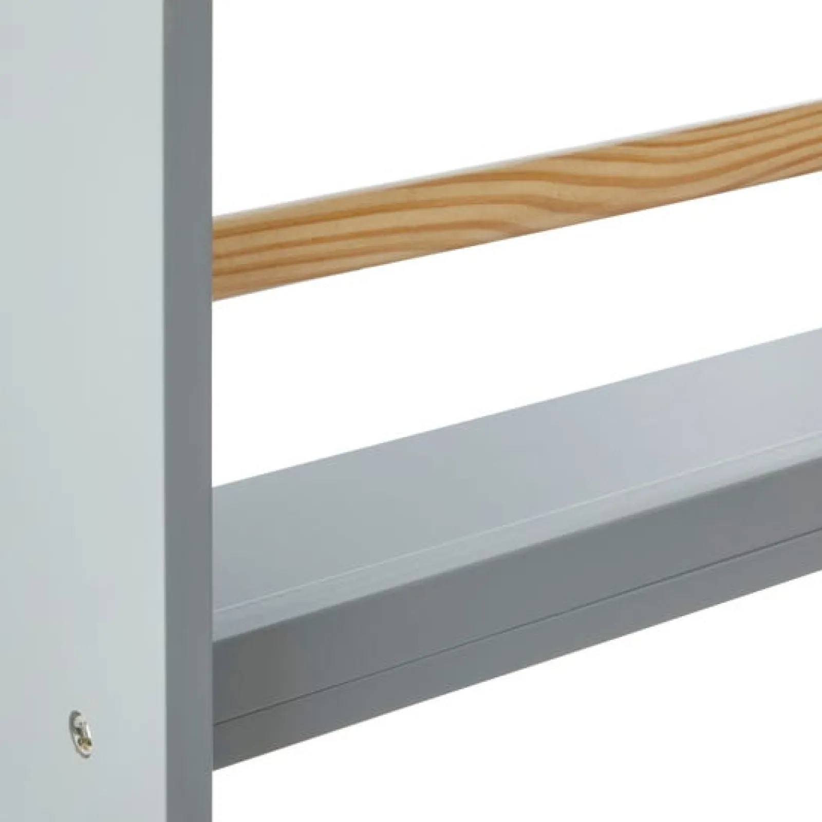 Kinder Little Helper 4-stöckiges, wandmontiertes Montessori-Bücherregal im skandinavischen Design | grau | 1,12m hoch