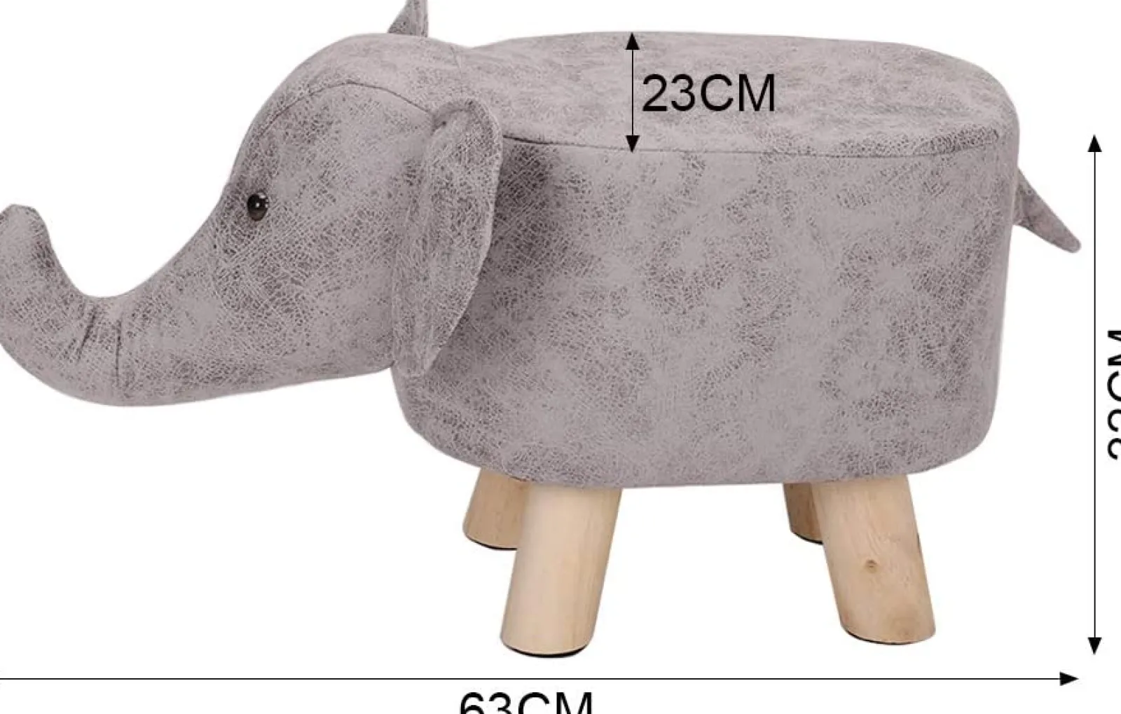 Kinder Little Helper Supersüßer Und Weicher Hocker Und Fußstütze Für Kinder | Graues Elefantendesign