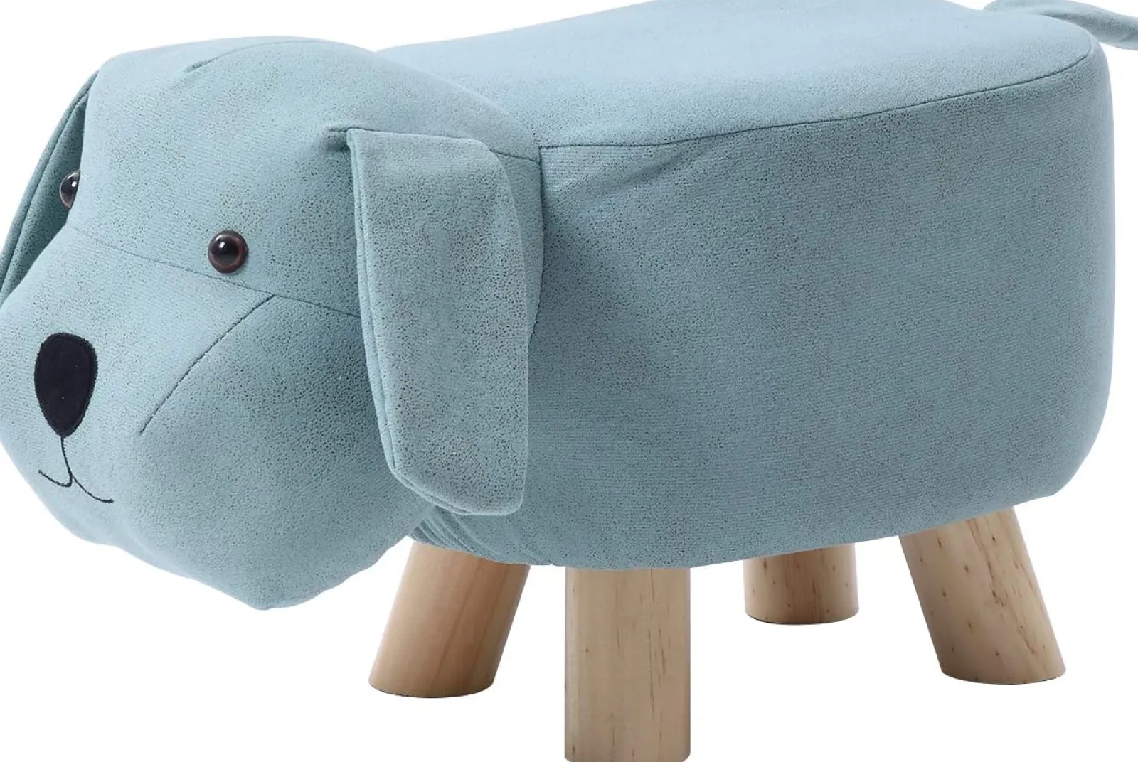 Kinder Little Helper Supersüßer Und Weicher Hocker Und Fußstütze Für Kinder | Sanftes Blaues Hundedesign