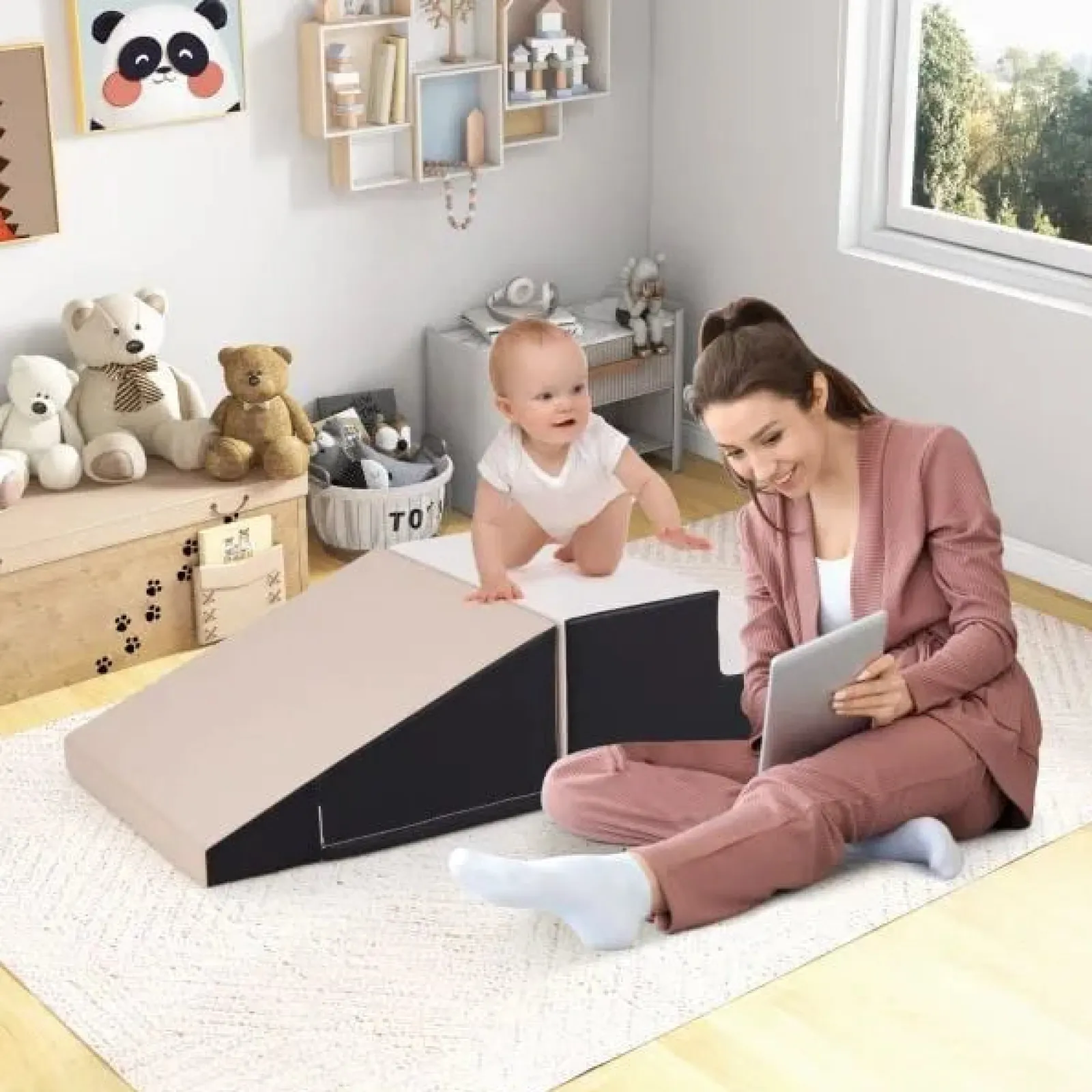 Kinder Little Helper 2-teiliger Stufen- und Rutschkletterer für Säuglinge und Kleinkinder | Sanftes Spiel