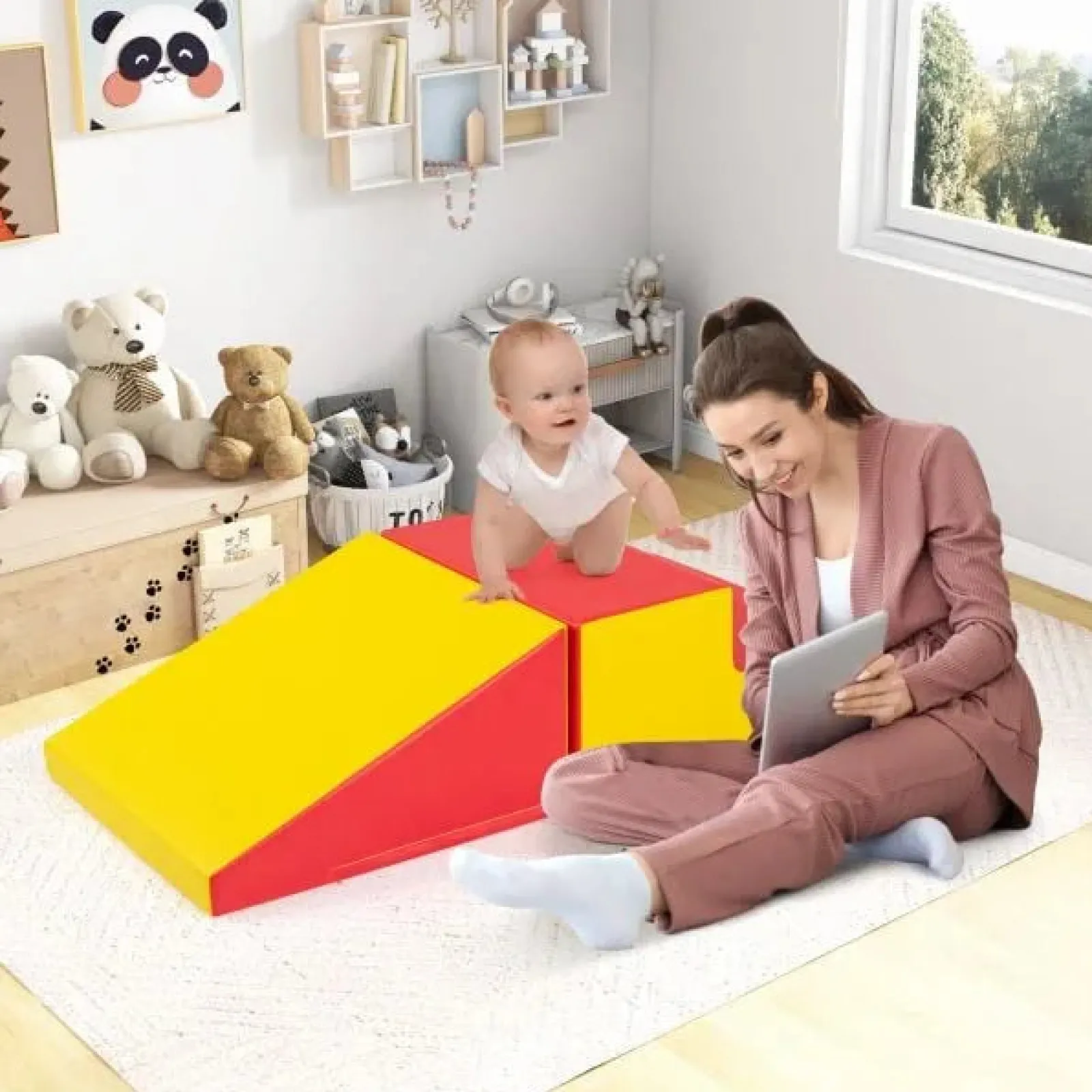 Kinder Little Helper 2-teiliger Stufen- und Rutschkletterer für Säuglinge und Kleinkinder | Sanftes Spiel