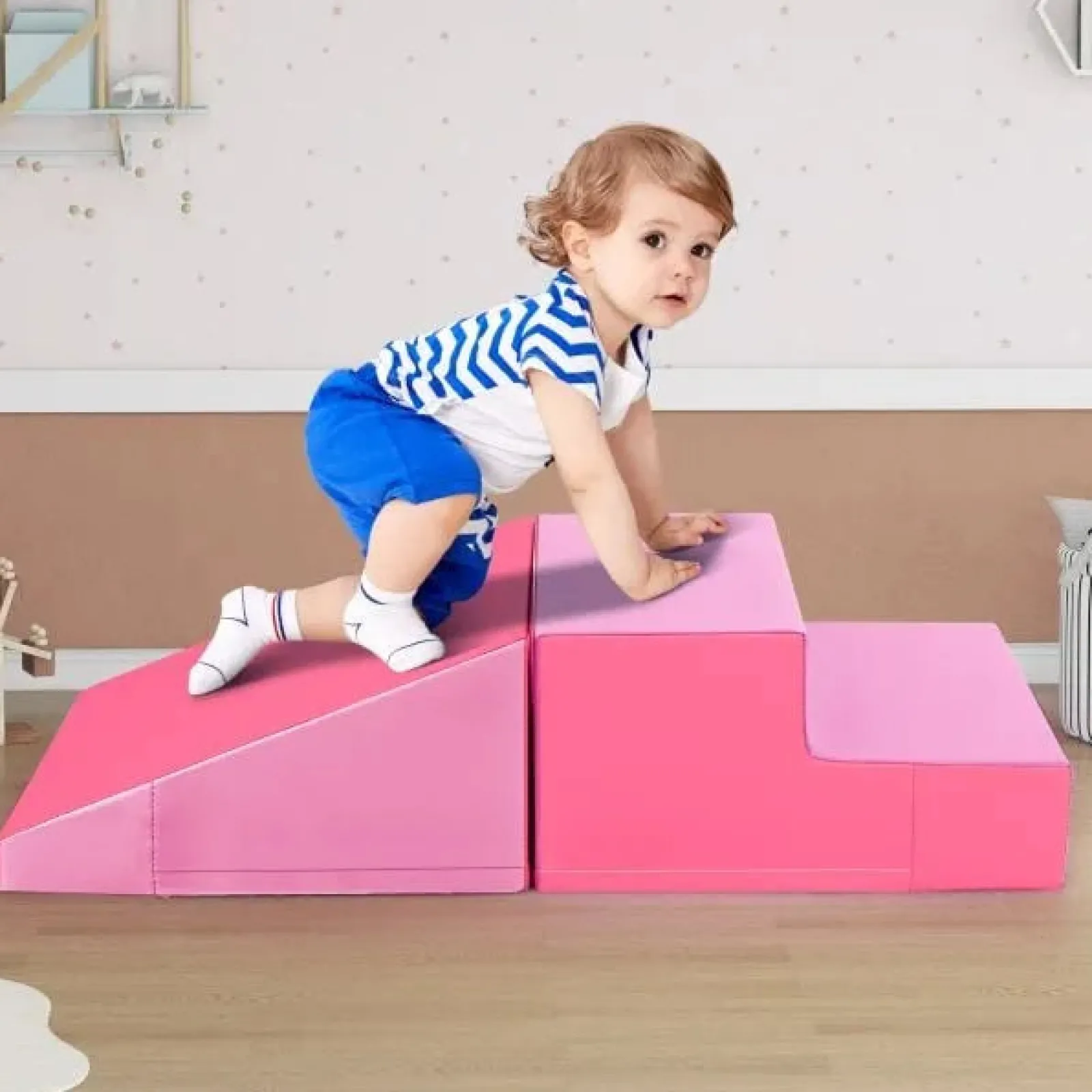 Kinder Little Helper 2-teiliger Stufen- und Rutschkletterer für Säuglinge und Kleinkinder | Sanftes Spiel