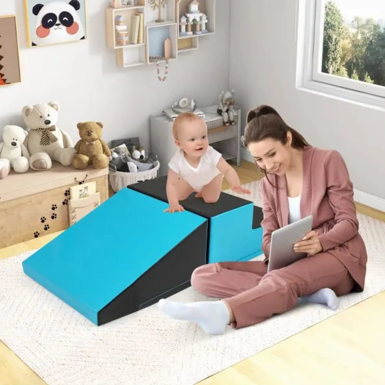 Kinder Little Helper 2-teiliger Stufen- und Rutschkletterer für Säuglinge und Kleinkinder | Sanftes Spiel