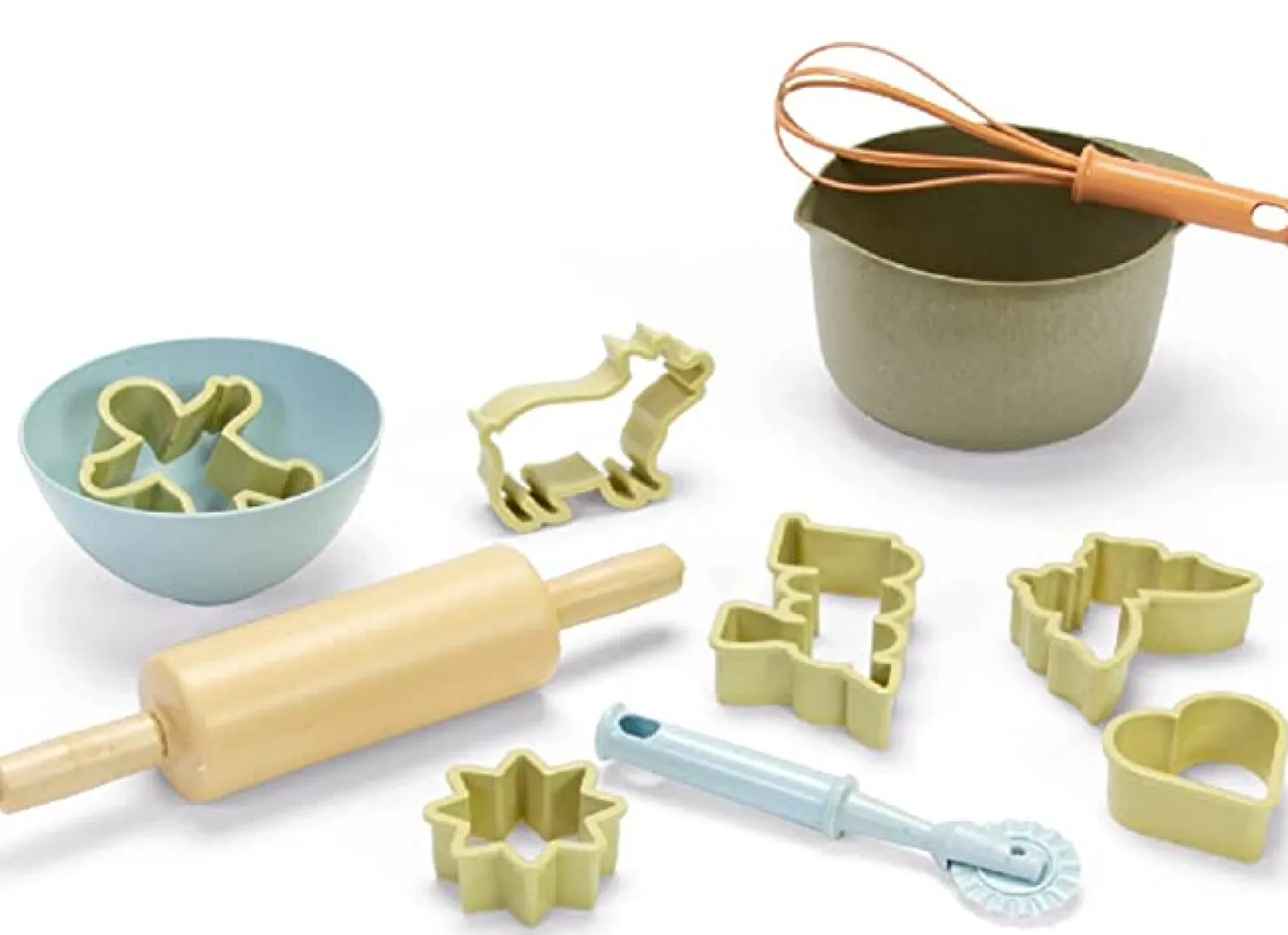 Little Helper 11-Teiliges Backset Aus 100 % Recycelbarem Bio-Kunststoff | Umweltbewusst | Montessori-Lernen | Ab 2 Jahren