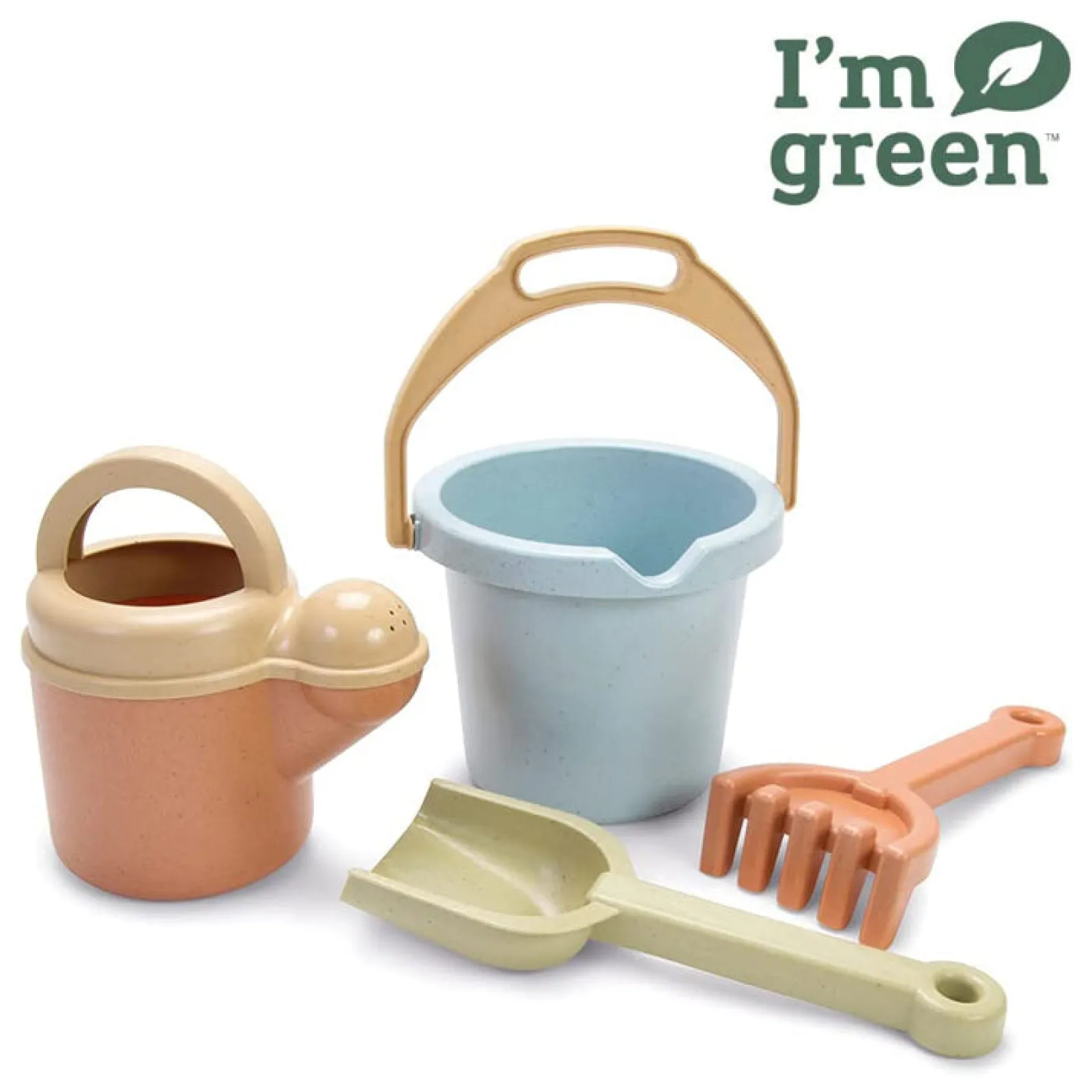Little Helper 4-teiliges Sand- und Wasserspielset aus 100 % recycelbarem BIOKunststoff | Outdoor-Spielzeug für den Sandkasten | Ab 2 Jahren
