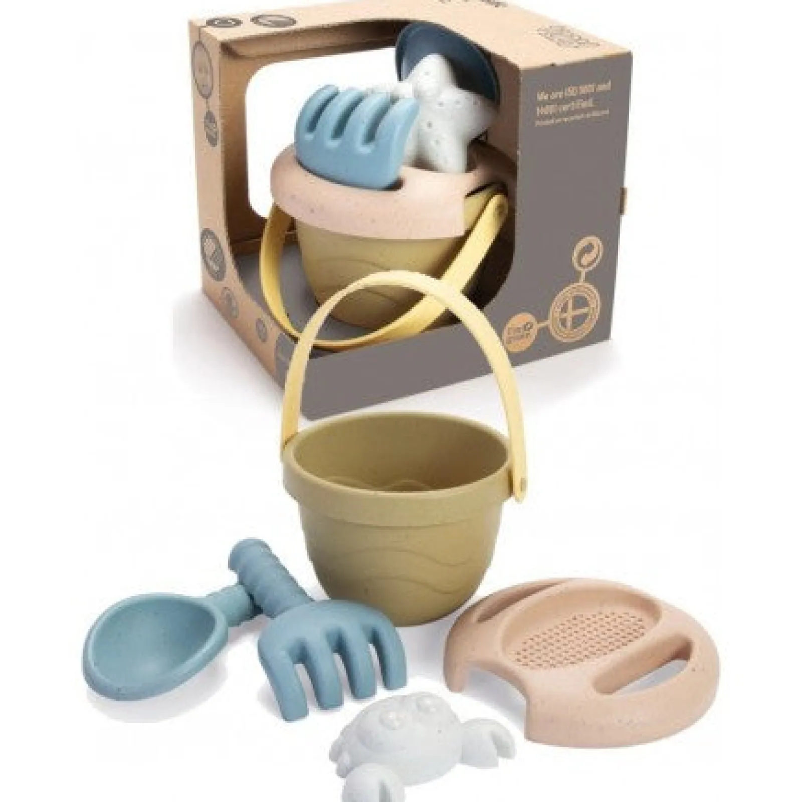 Little Helper 4-teiliges Sand- und Wasserspielset aus 100 % recycelbarem BIOKunststoff | Sandkastenspielzeug für draußen | Ab 2 Jahren
