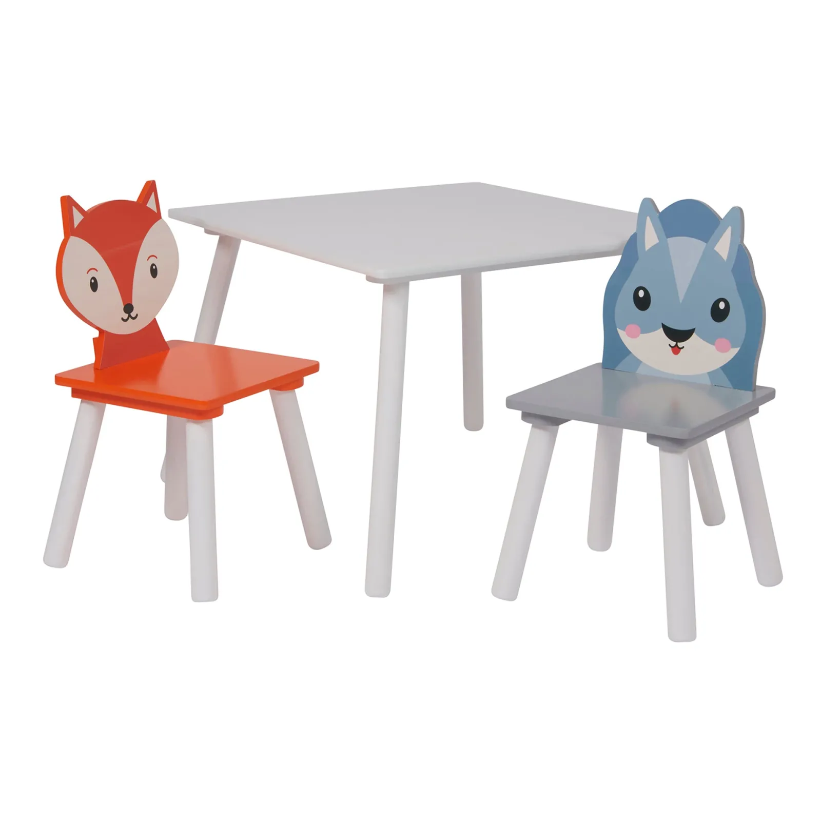 Kinder Little Helper Tisch- und Stuhlset „Forest Friends“ für Kinder | Fuchs und Eichhörnchen | Ab 2 Jahren
