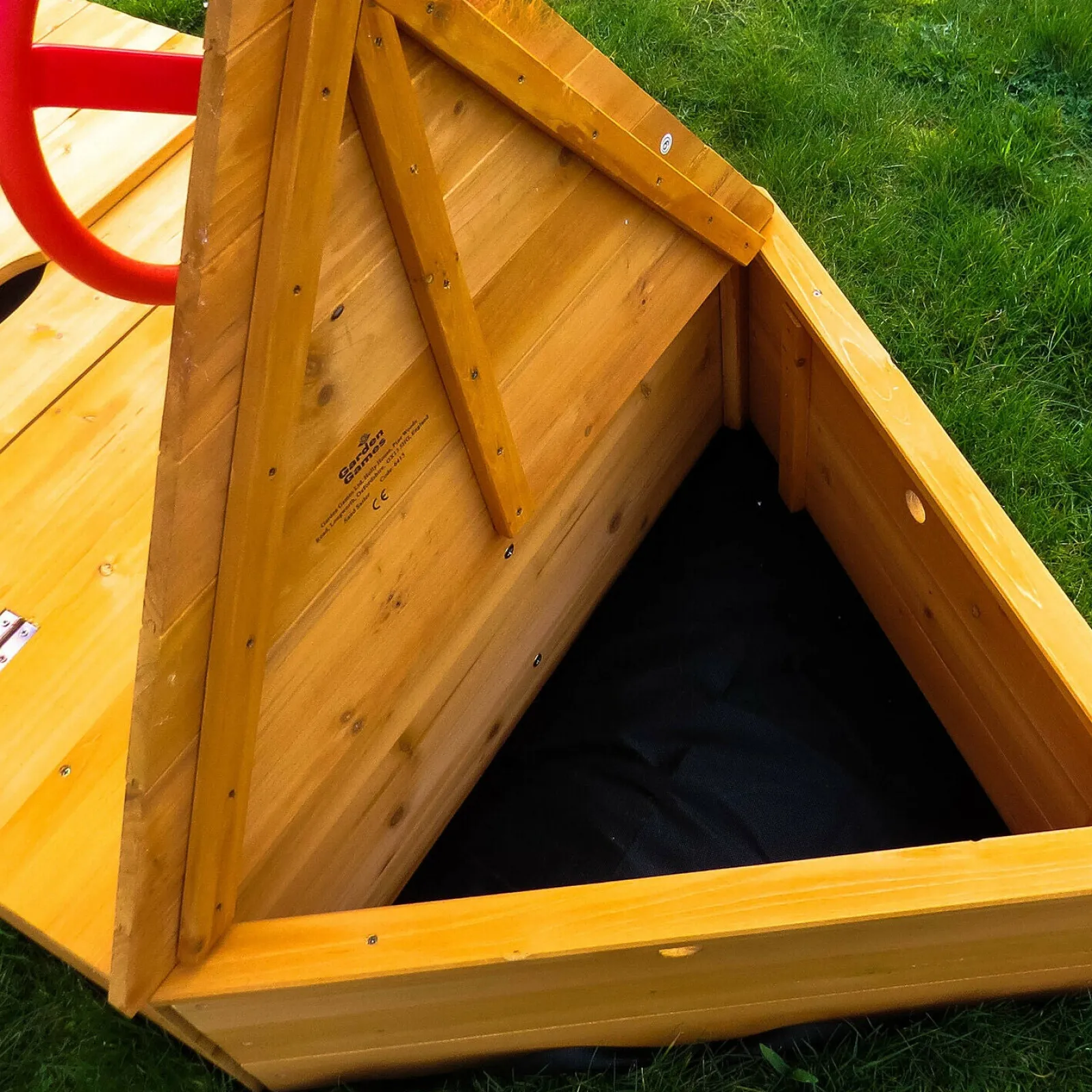 Little Helper Umweltbewusster 2-in-1-Sandkasten „Piratenschiff“ mit Sonnendach und Stauraum für Kinder aus 100 % imprägniertem Tannenholz | 1,65m lang | Alle Altersgruppen