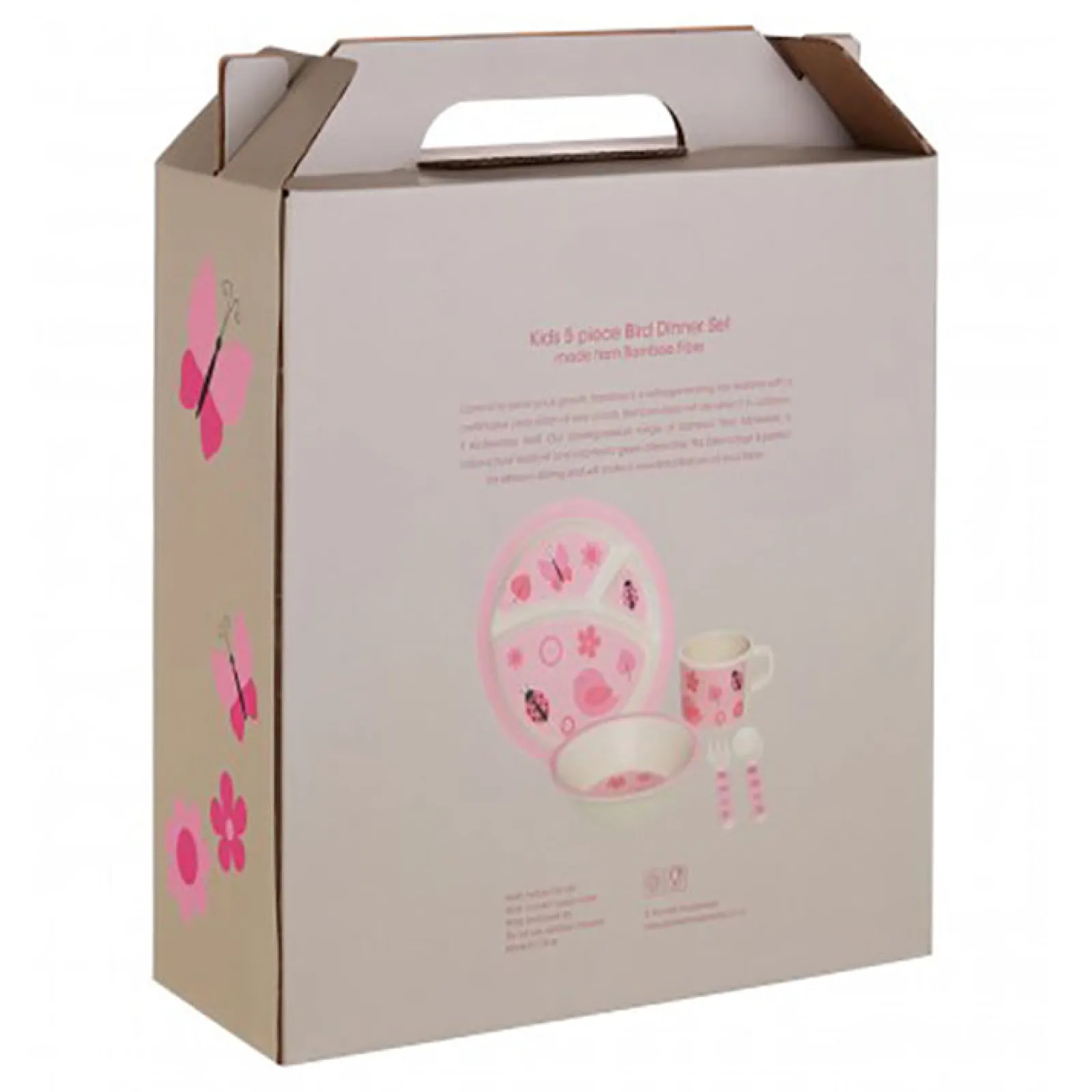 Little Helper Umweltfreundliches Bambus-Essset für Babys und Kleinkinder | 5-teiliges Set | Vögel und Natur