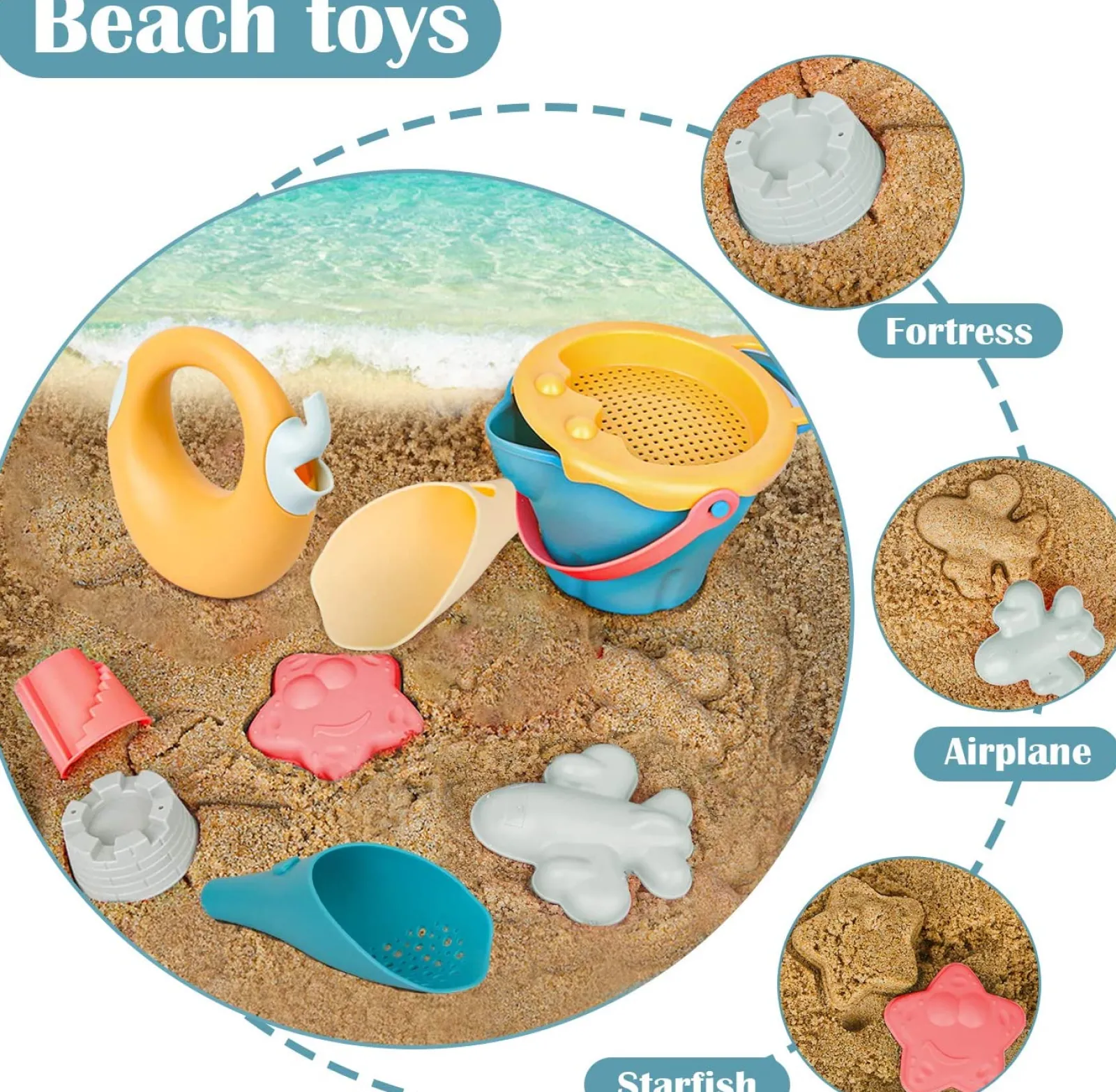 Little Helper Umweltfreundliches, hochwertiges Eimer- und Schaufelset | Outdoor-Kinderspielzeug für den Sandkasten | Ab 3 Jahren