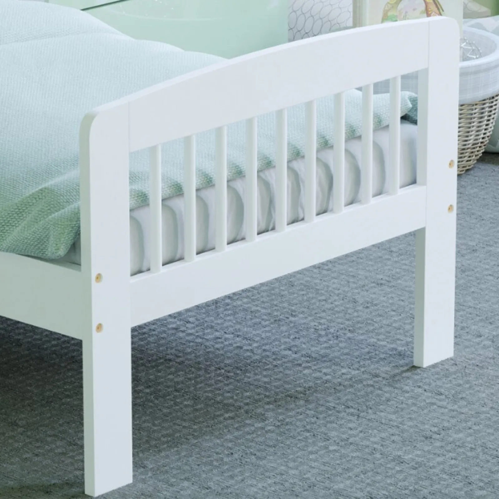 Kinder Little Helper Umweltfreundliches Kleinkinderbett aus massivem Kiefernholz | Betten für Kleinkinder | Einzelbett für Kinder