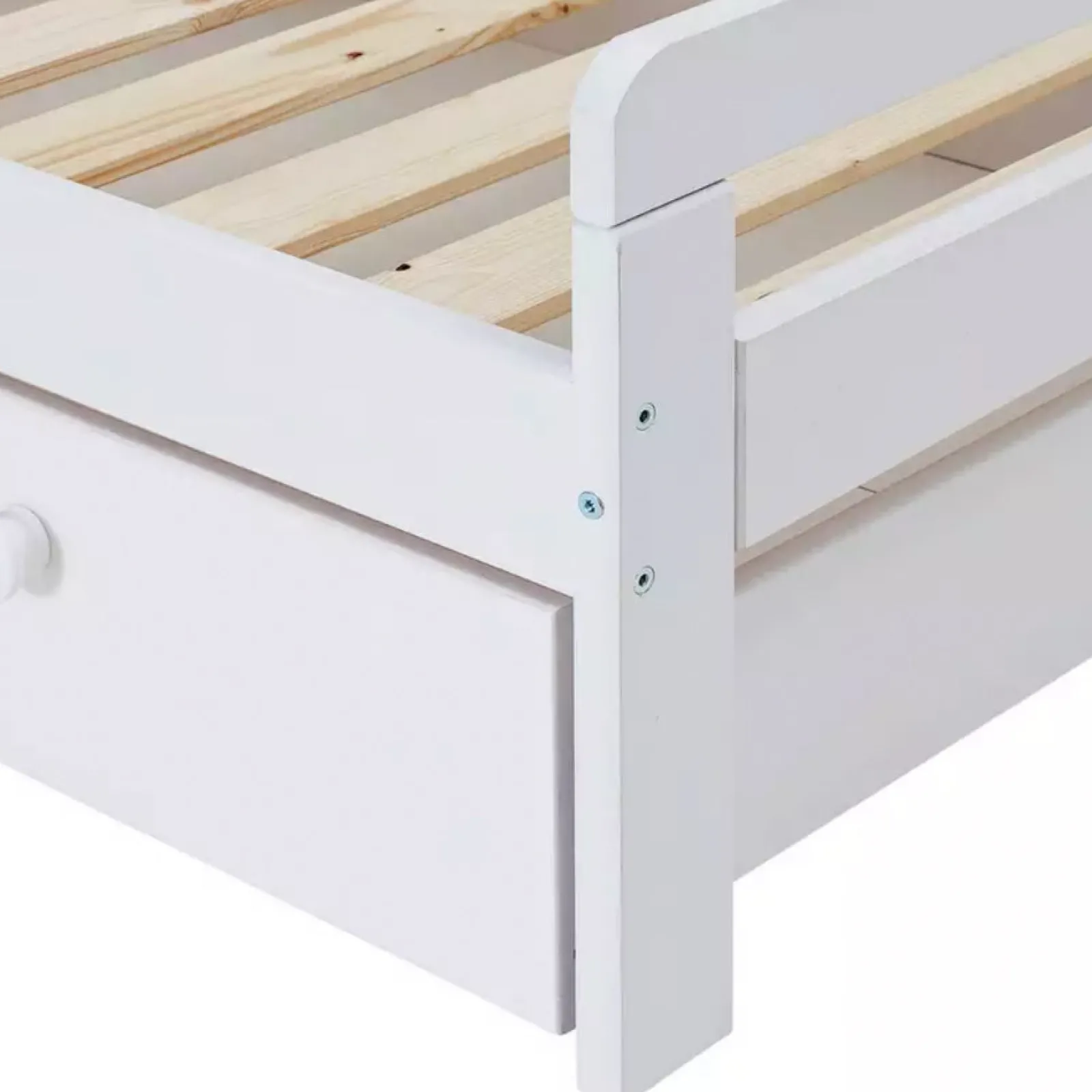 Kinder Little Helper Umweltfreundliches Kleinkinderbett aus Massivholz mit Schublade unter dem Bett | Betten für Kleinkinder | Einzelbett für Kinder