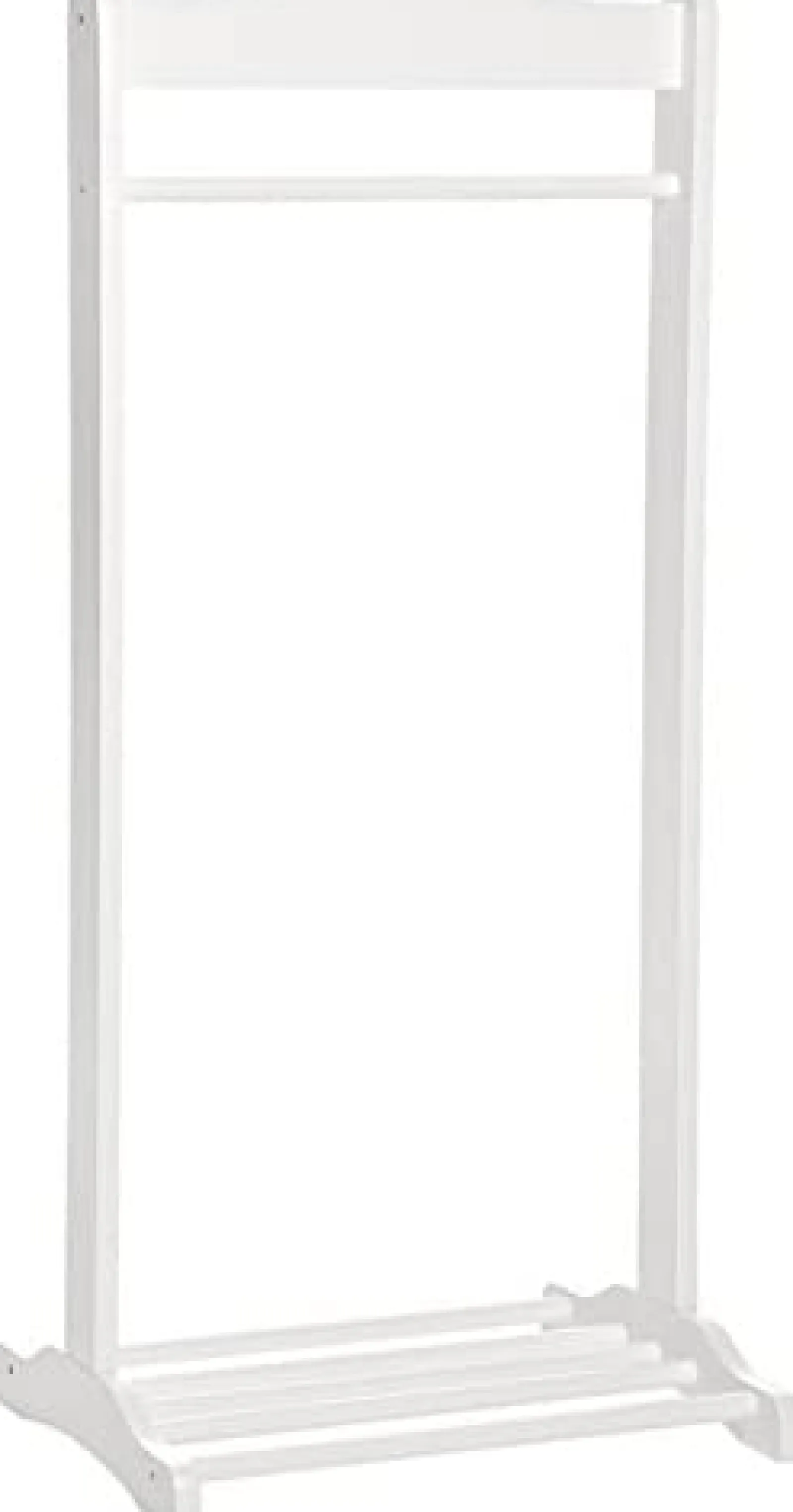 Kinder Little Helper Von Montessori inspirierte hölzerne Ankleidestange für Kinder mit Schuhregal | Weiß | 1,1 m hoch | Ab 3 Jahren
