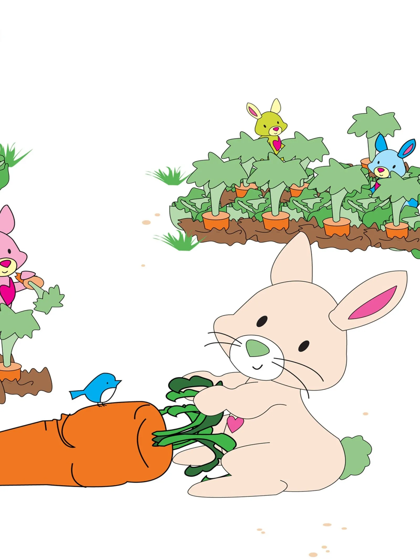 Kinder Little Helper Wandkunst fürs Kinderzimmer | Drucke fürs Kinderzimmer | Leinwandbild fürs Kinderzimmer – Bouncer, der Hase