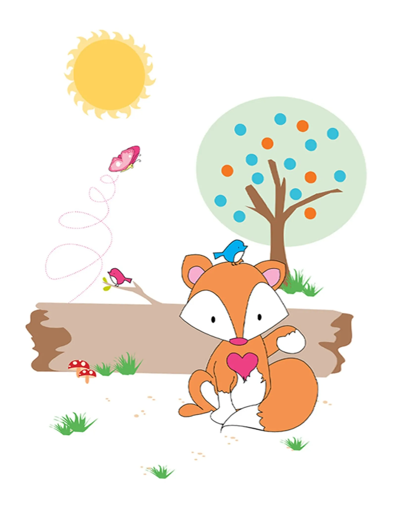 Kinder Little Helper Wandkunst fürs Kinderzimmer | Drucke fürs Kinderzimmer | Leinwandbild fürs Kinderzimmer – Freddy der Fuchs