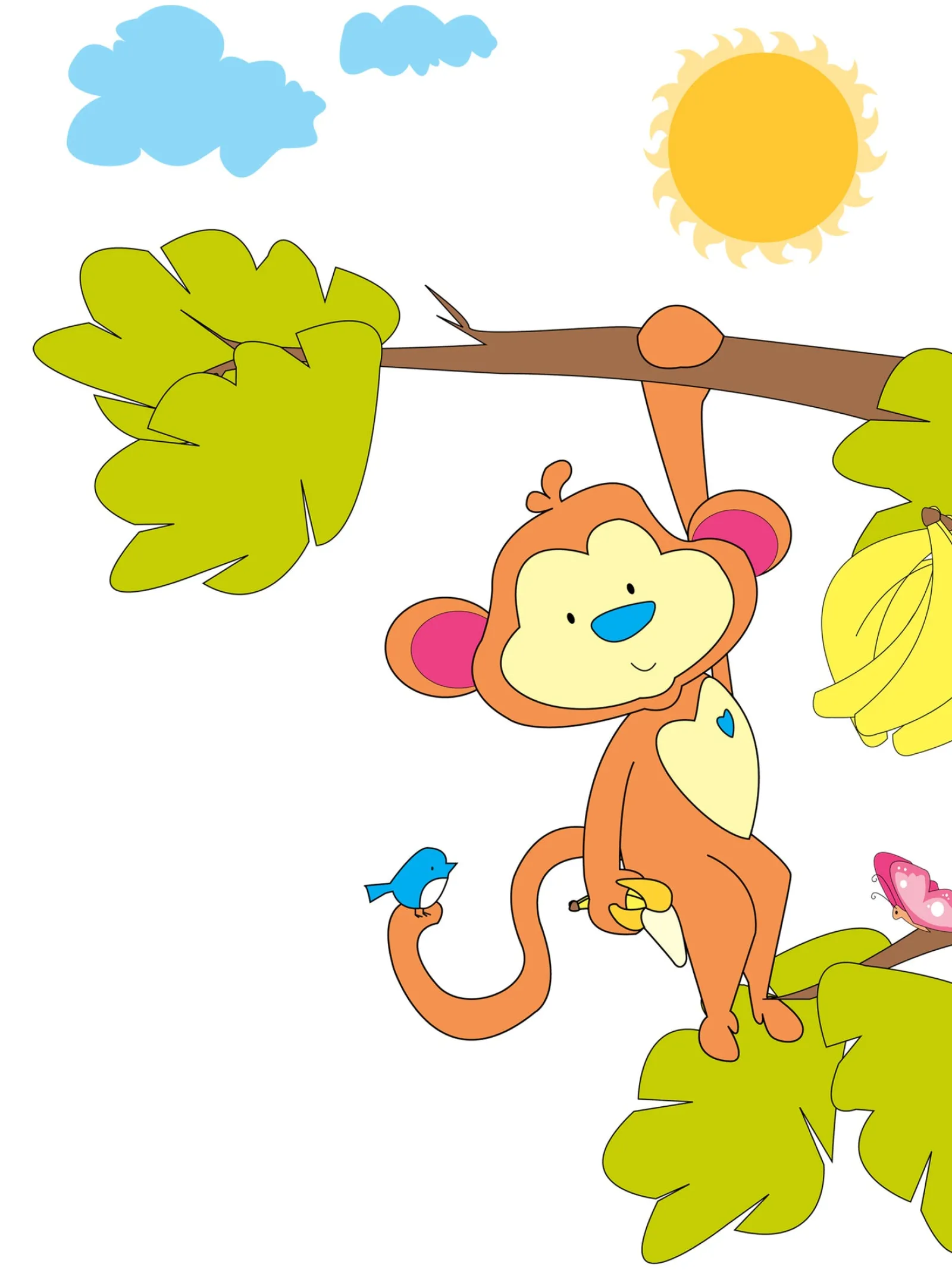 Kinder Little Helper Wandkunst fürs Kinderzimmer | Drucke fürs Kinderzimmer | Leinwandbild fürs Kinderzimmer – Marvin der Affe