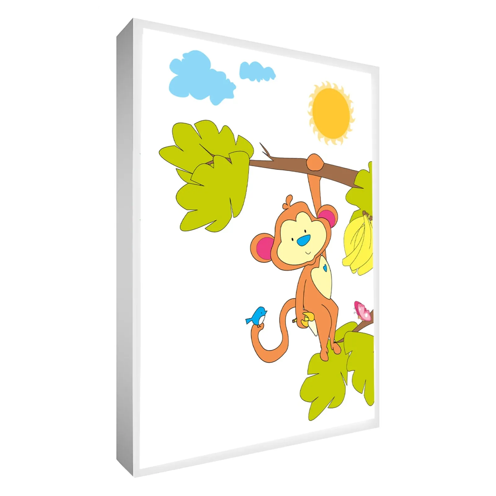 Kinder Little Helper Wandkunst fürs Kinderzimmer | Drucke fürs Kinderzimmer | Leinwandbild fürs Kinderzimmer – Marvin der Affe