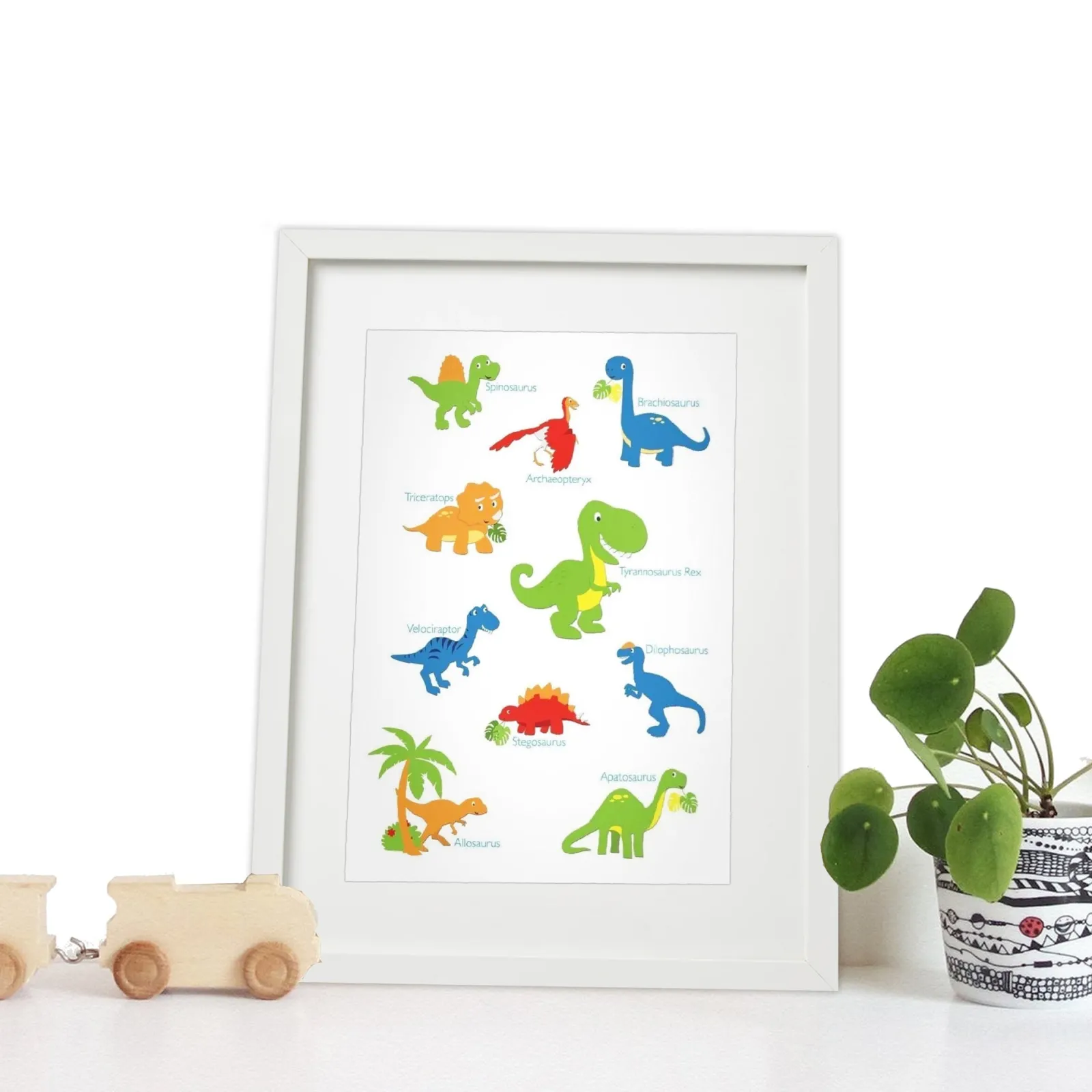 Kinder Little Helper Wandkunst Fürs Kinderzimmer | Drucke Fürs Kinderzimmer | Leinwandbilder Fürs Kinderzimmer – Dinosaurier