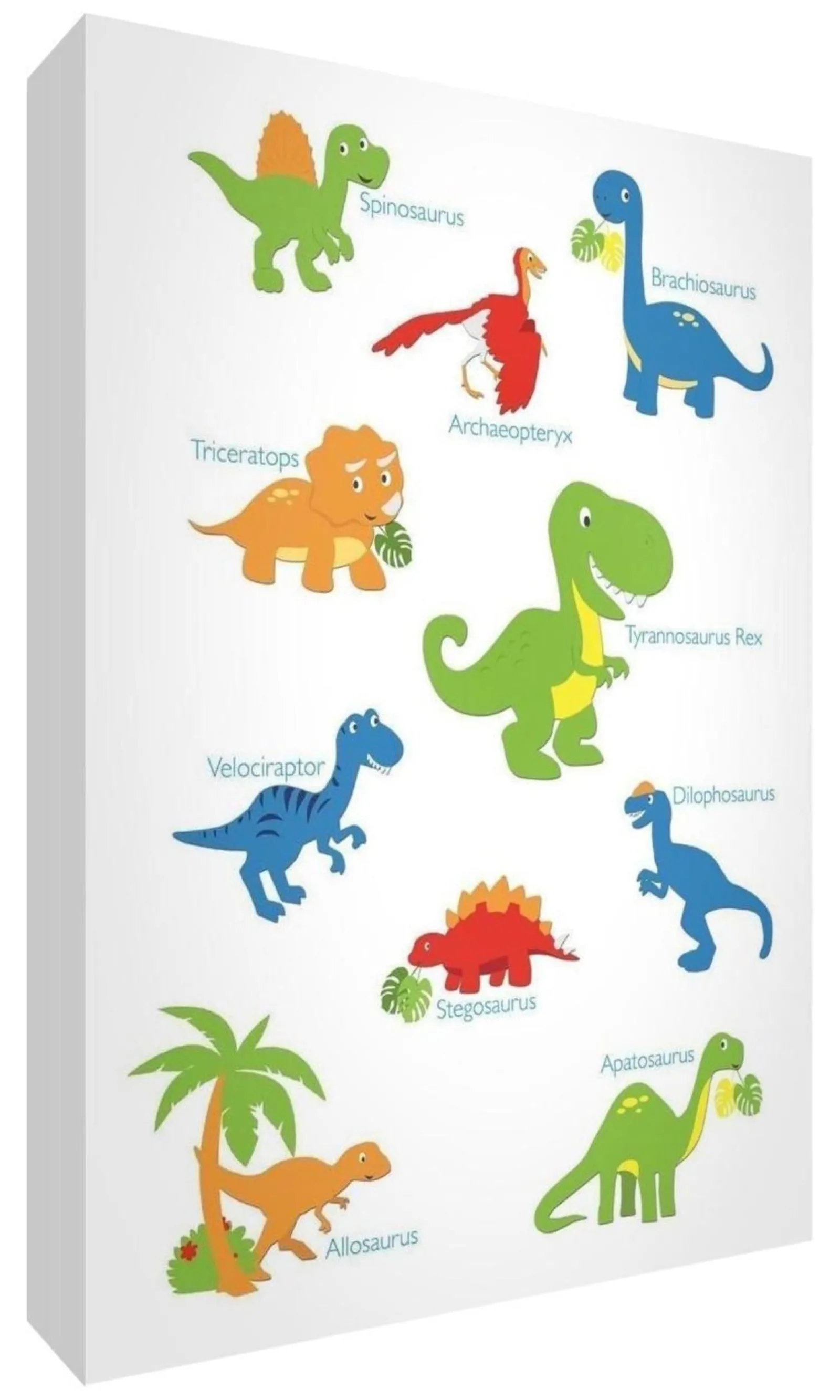 Kinder Little Helper Wandkunst Fürs Kinderzimmer | Drucke Fürs Kinderzimmer | Leinwandbilder Fürs Kinderzimmer – Dinosaurier