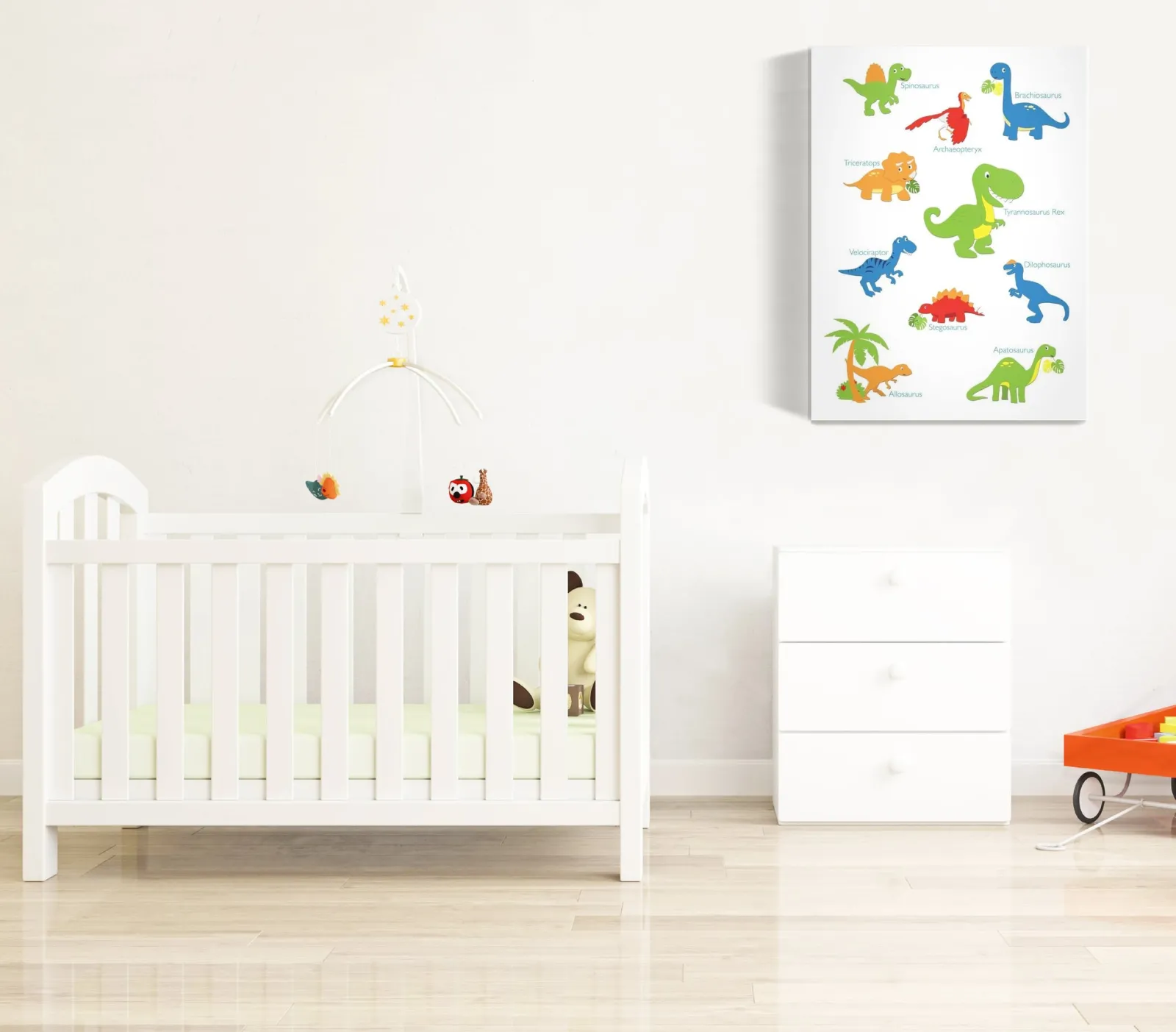 Kinder Little Helper Wandkunst Fürs Kinderzimmer | Drucke Fürs Kinderzimmer | Leinwandbilder Fürs Kinderzimmer – Dinosaurier