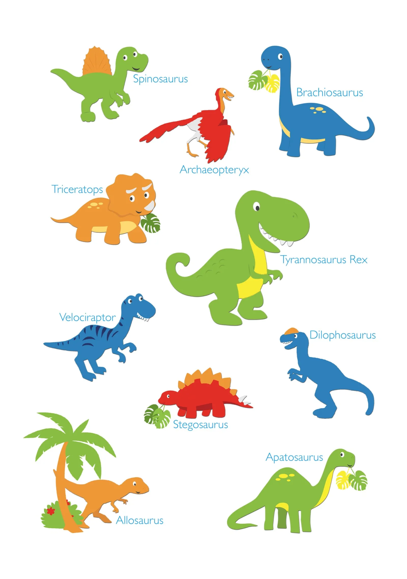 Kinder Little Helper Wandkunst Fürs Kinderzimmer | Drucke Fürs Kinderzimmer | Leinwandbilder Fürs Kinderzimmer – Dinosaurier