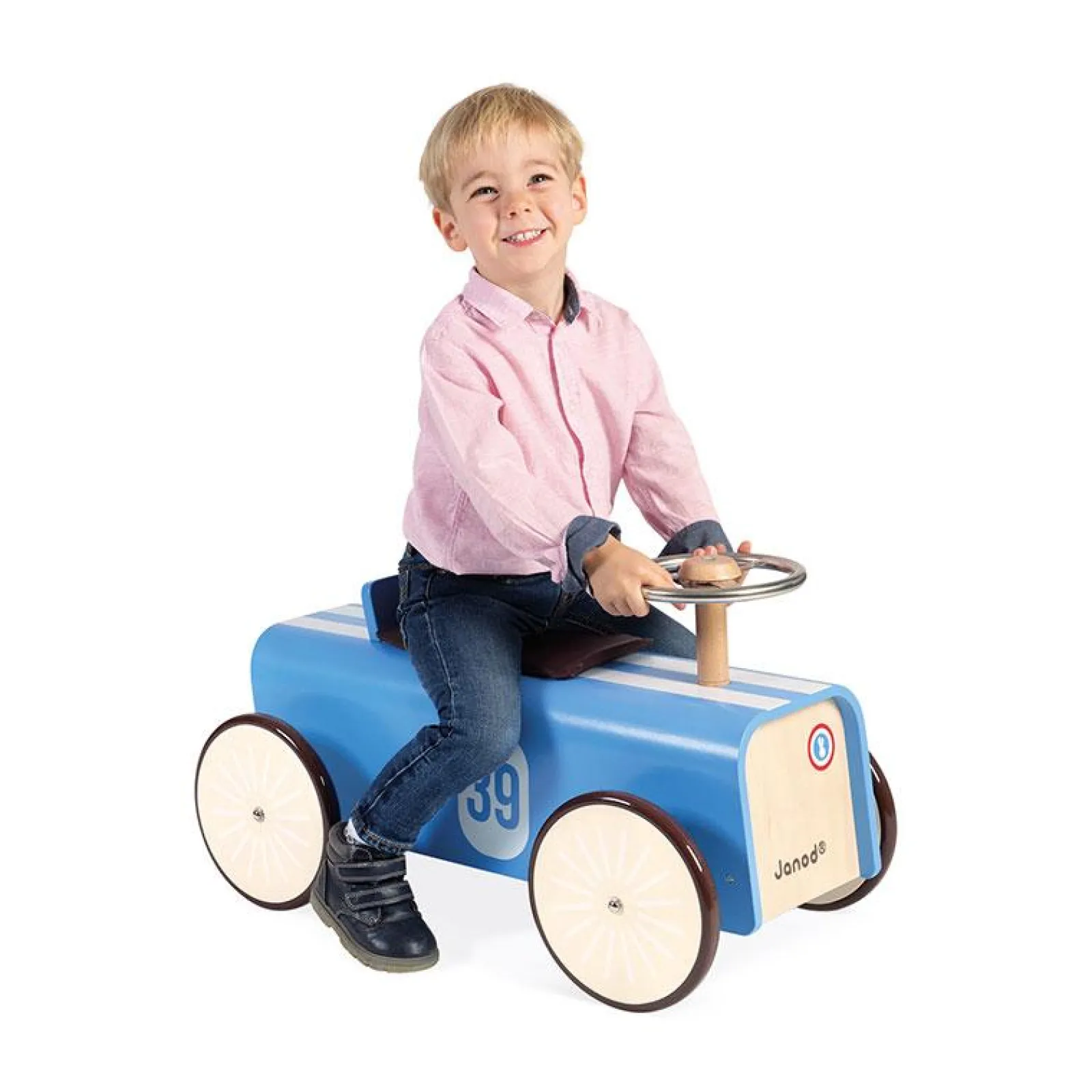 Kinder Little Helper Wippen, Rutscher & Fahrräder | Rutschauto | blaues Vintage-Rutschauto | 24m+