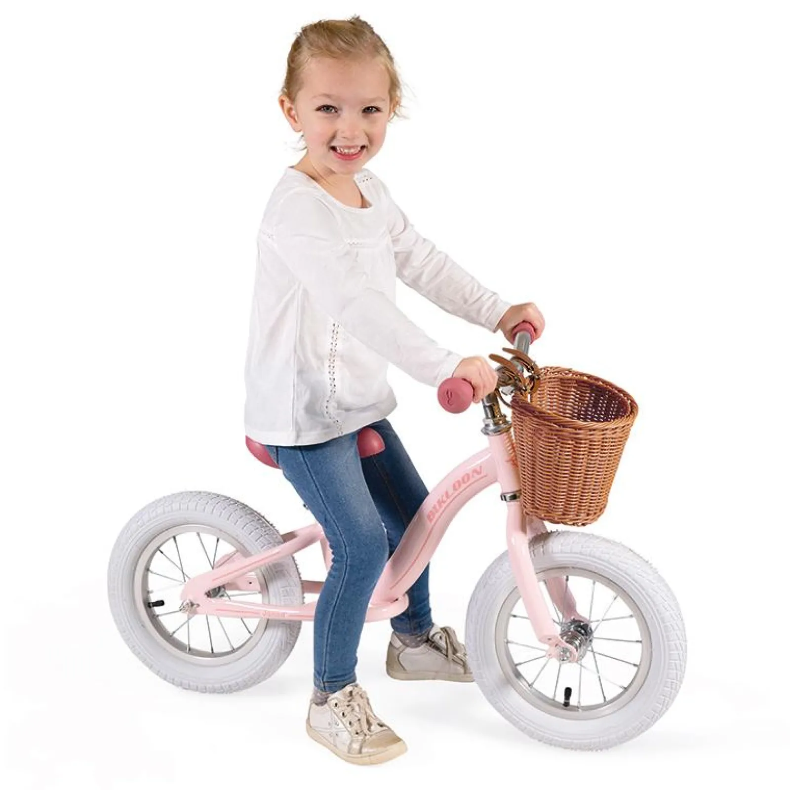 Kinder Little Helper Wippen, Rutscher Und Fahrräder | Laufrad Aus Metall Im Vintage-Stil Von Bikloon | Rosa | Fahrräder