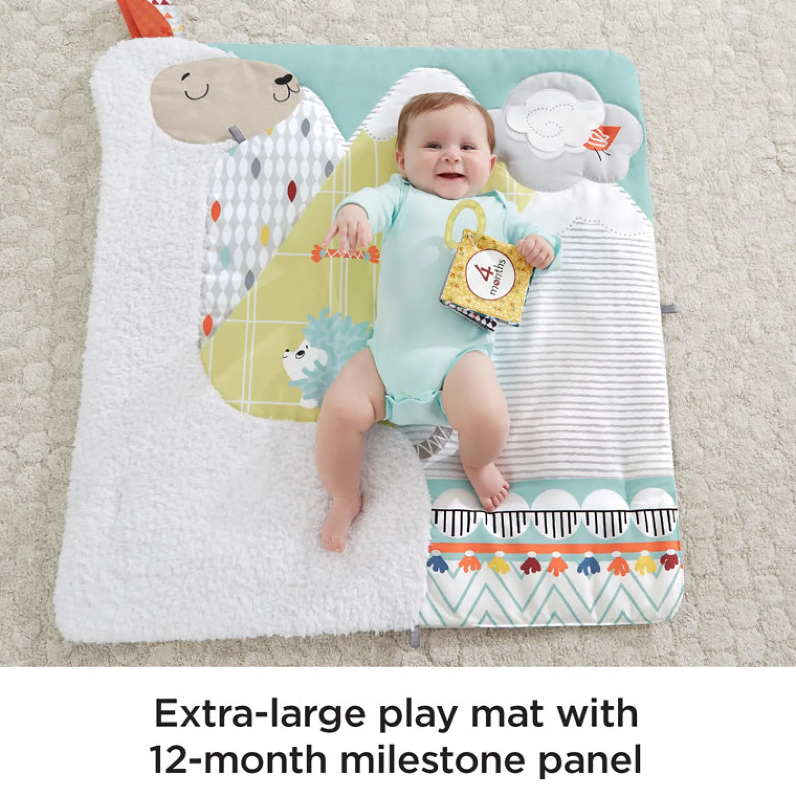 Kinder Little Helper Wolken Auf Dem Land | Luxuriöse, Weiche Sensorische Baby-Spielmatte | Baby-Fitnessstudio