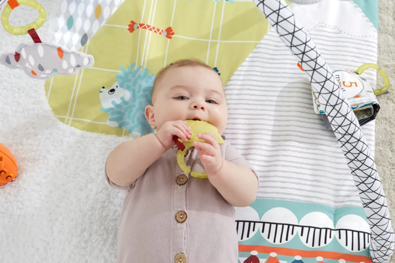 Kinder Little Helper Wolken Auf Dem Land | Luxuriöse, Weiche Sensorische Baby-Spielmatte | Baby-Fitnessstudio