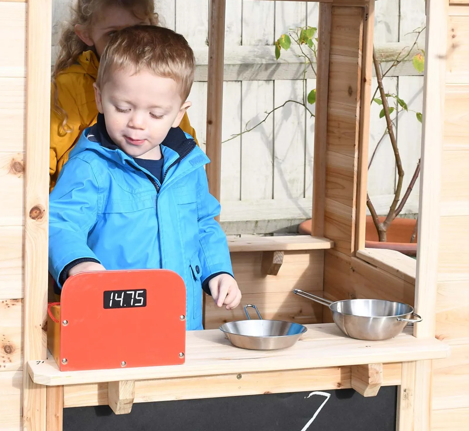 Little Helper Wunderschön gefertigtes Montessori-Spielhaus aus Naturholz für Kinder | Café | Geschäft | 18m+